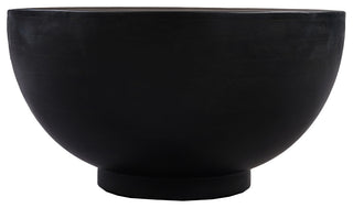 Benzara UPT-276366 30" Round Drum Shape Coffee Table, Matte Black