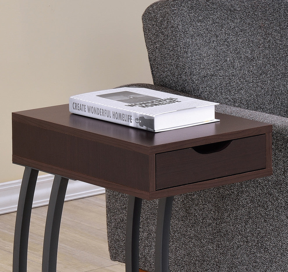 Accent Table with Storage Drawer, Cappuccino