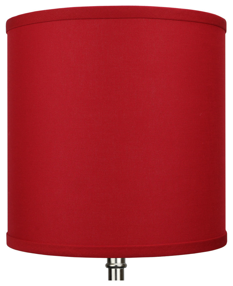 FenchelShades Drum Lampshade 10"x10"x10", Linen Rich Red