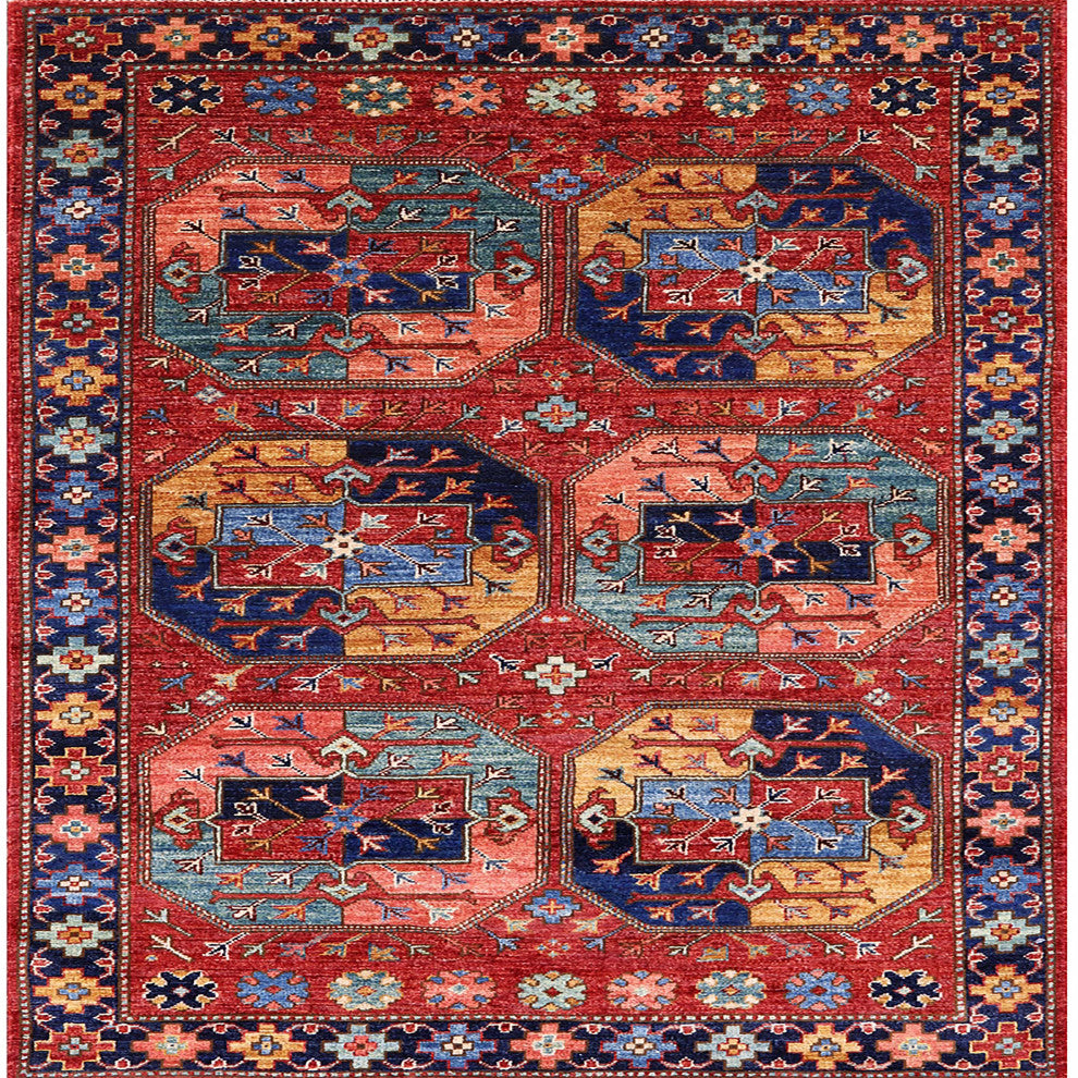 Ahgly Company Indoor Square Mid-Century Modern Area Rugs, 5' Square