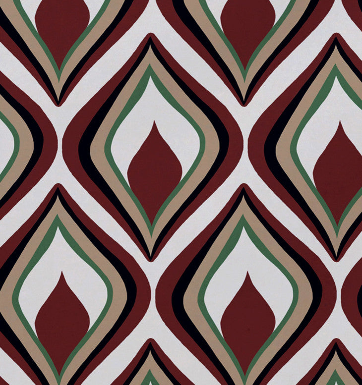 Candlelight Geometric Print Placement, Mahogany, Set of 4