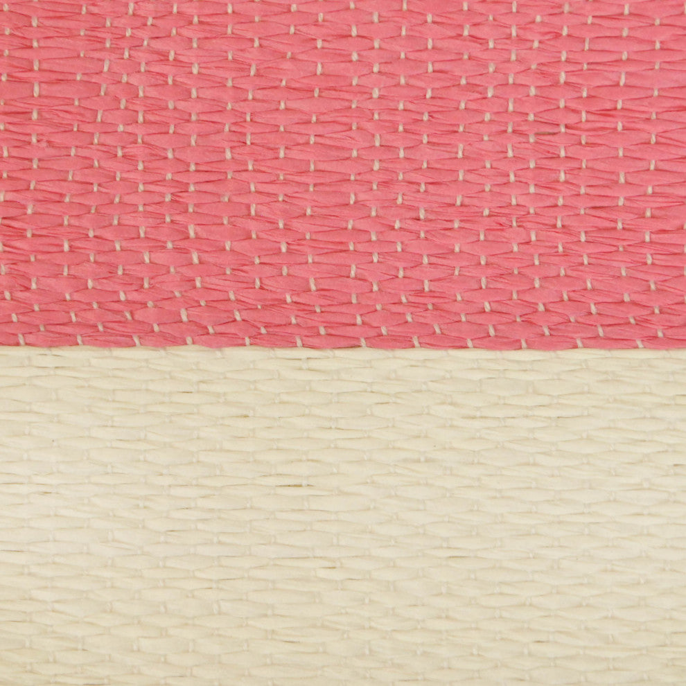 Paper Bin Stripe Pink Rectangle Medium 15"x10"x12"