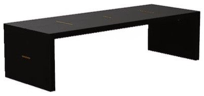 Maxwell 60" Cocktail Table, Finish: Ebony, Brushed Nickel
