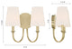 Payton 2 Light Vibrant Gold Wall Mount