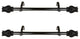 Tulip 1" Diameter Side Curtain Rod 12-20" Long, Set of 2, Black