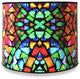 Decorative Handmade Lamp Shade, Mosaic Stained Glass Design, 10"x10"x8