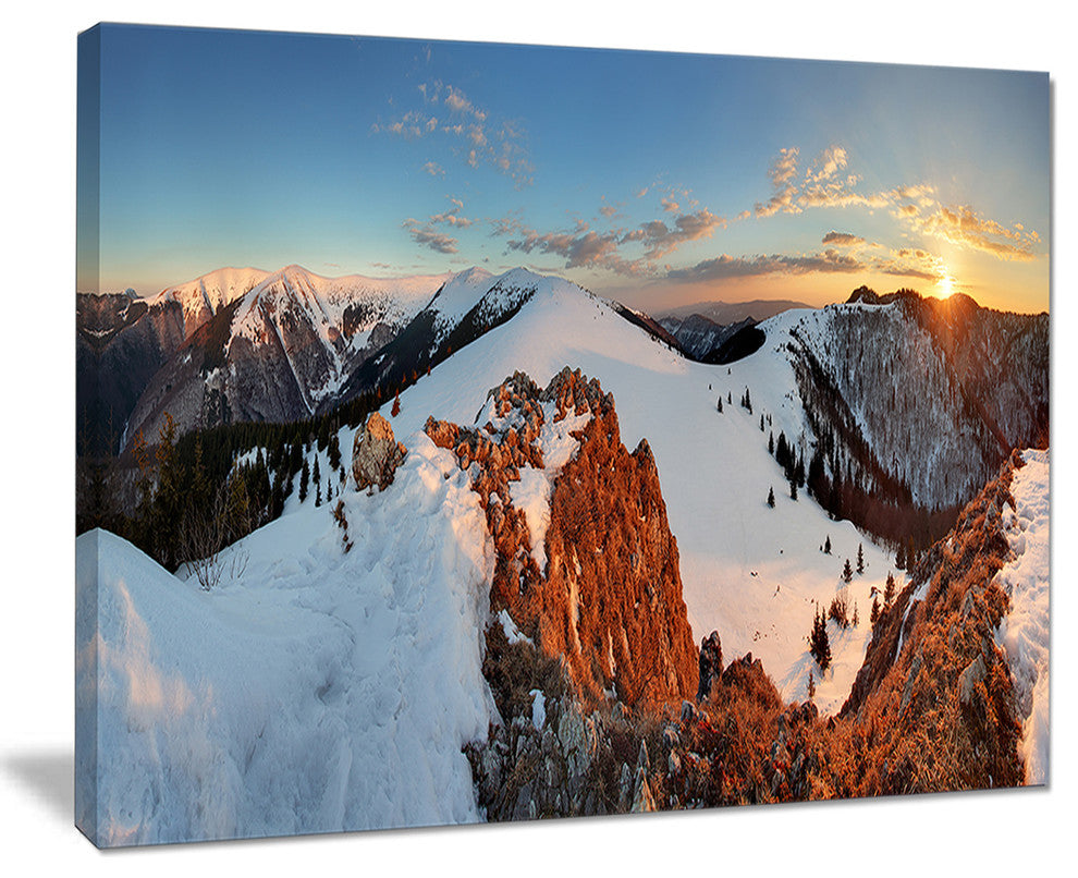 "Slovakia Frozen Landscape" Panorama Landscape Wall Art, 20"x12"