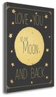 "To The Moon - Grey" By Jo Moulton, Giclee Print on Gallery Wrap Canvas