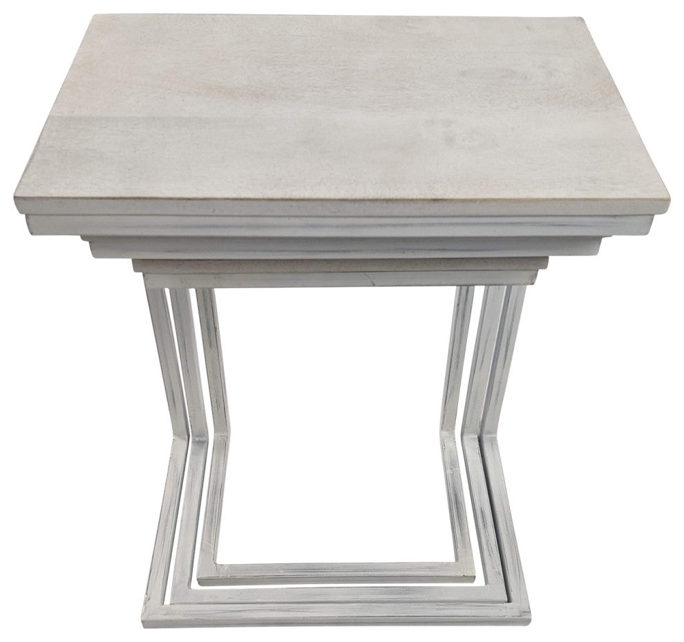 Easton Nesting Table Set, Whitewash