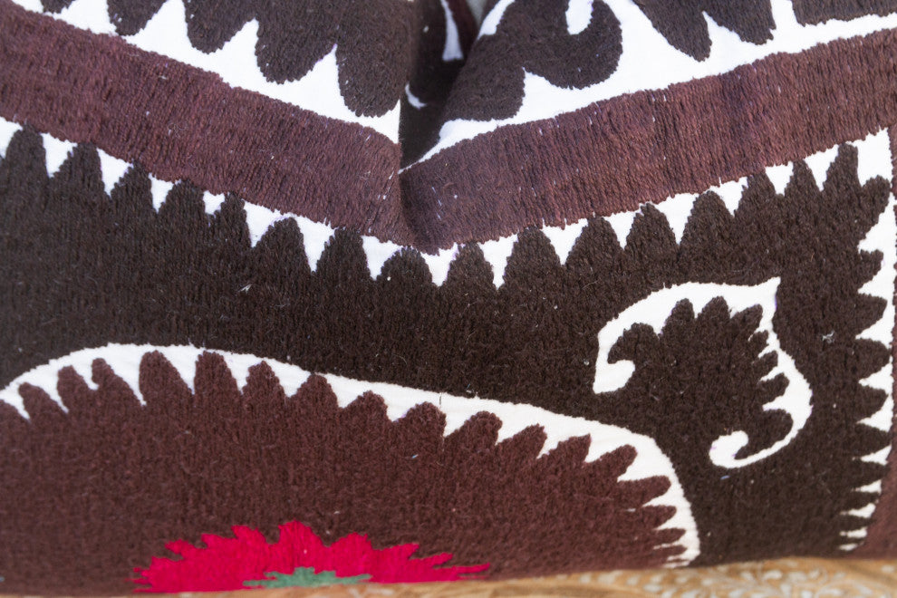 Nargiza Gul Suzani Lumbar Pillow