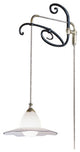 Country Line 1818 Wall Sconce, Graphite And Silver, Satin White and Blue