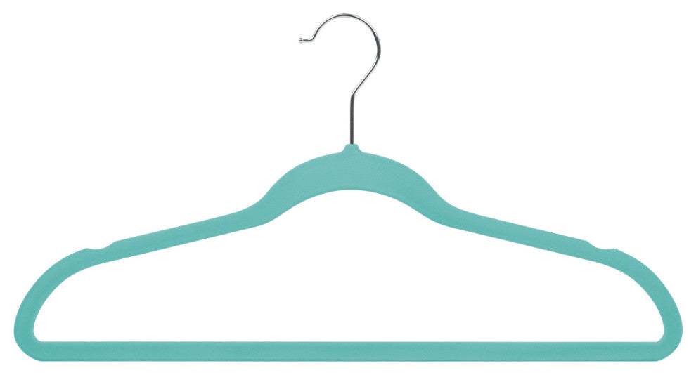 Suit Hangers, Tiffany Blue, Soft Grip Anti Slip, Set of 35