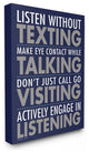 Stupell Ind. Listen Without Texting Canvas Wall Art, 30x40