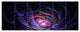 Blue 3D Surreal Fractal Design, Abstract Art on Canvas, 70"x28", 6 Panels