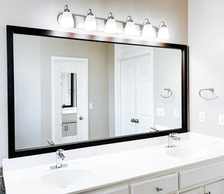 Meade Framed Wall Mirror, Espresso Textured, 20"x48"