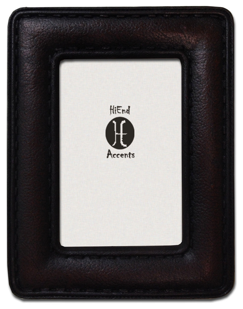 Grained Leather With Stitching