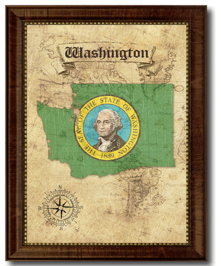 Washington State Vintage Map, 21"x27"