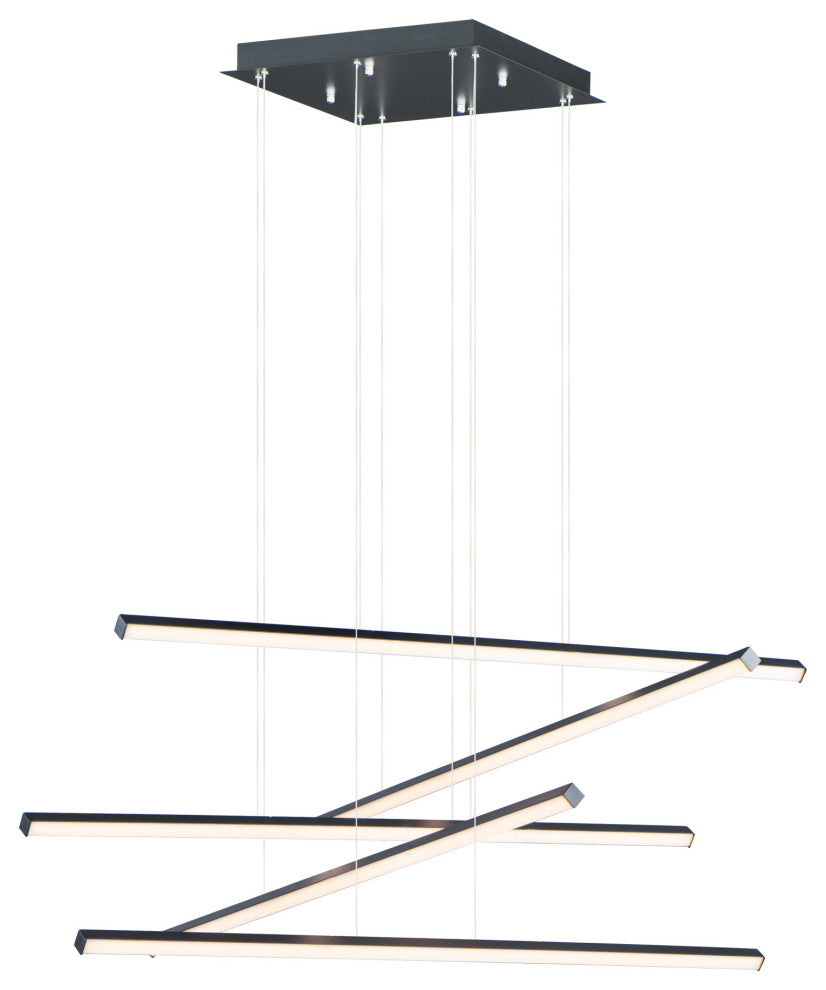 ET2 E21375 Hover 5 Light 48"W LED Linear Chandelier - Black