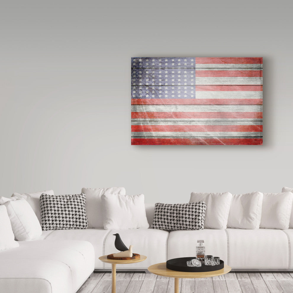 "American Flag" by Lightboxjournal, Canvas Art, 30"x47"