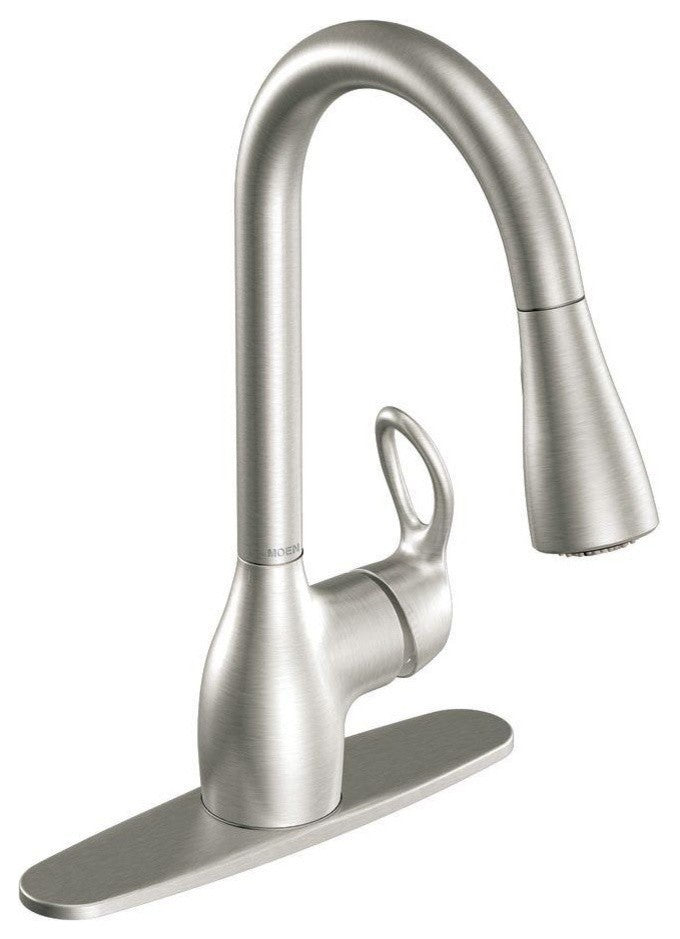 Kleo Spot Resist Stainless 1-Handle High Arc Pulldown Kitchen Faucet