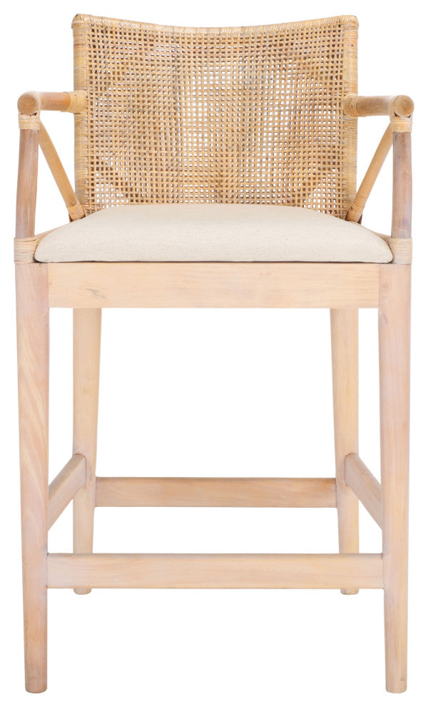 Safavieh Gianni Counter Stool, Natural/White Washed