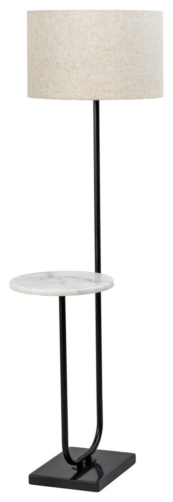Nuloom 60" Marble/Iron Modern Tray Floor Lamp