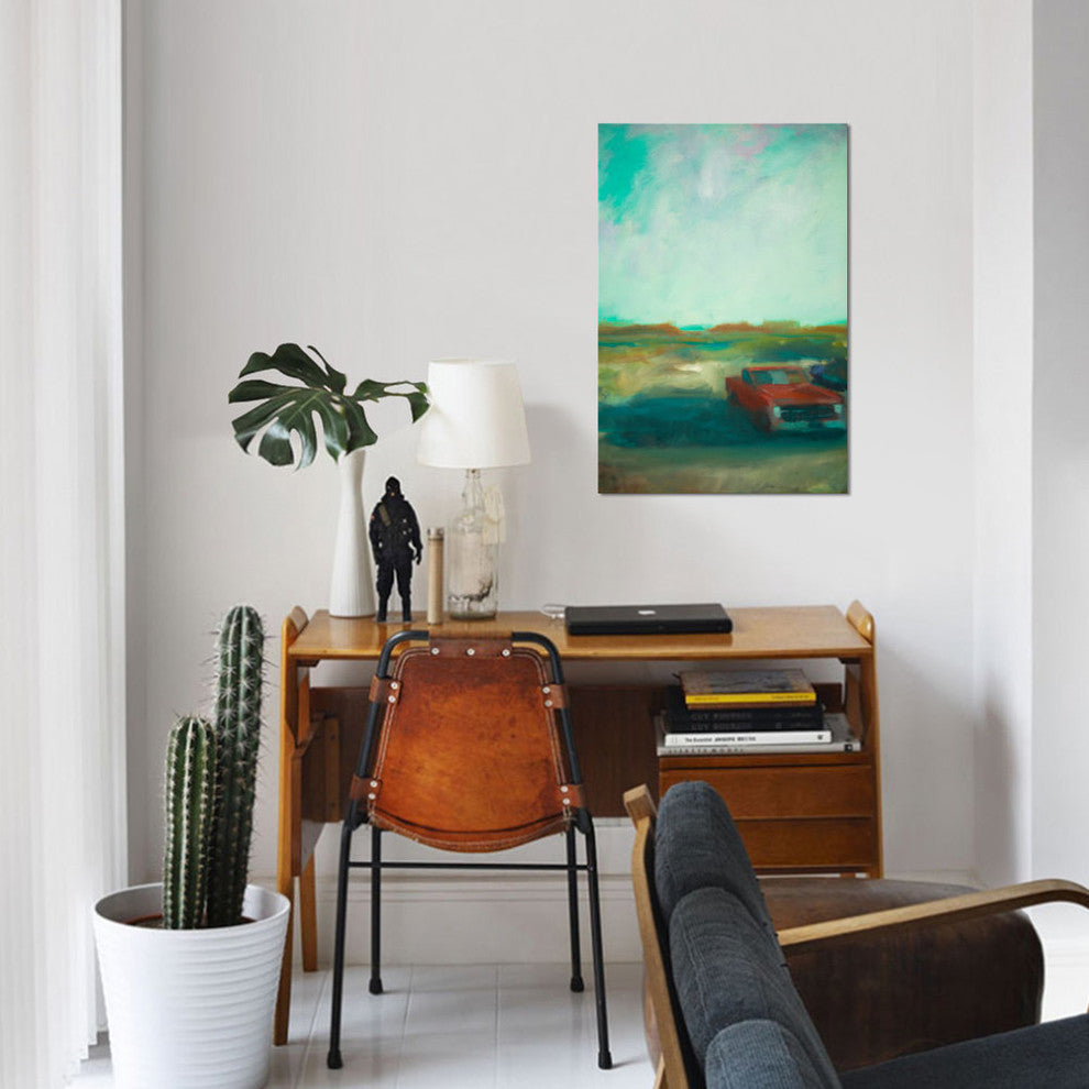 "Red Truck" by Eddie Barbini, Canvas Print, 40"x26"