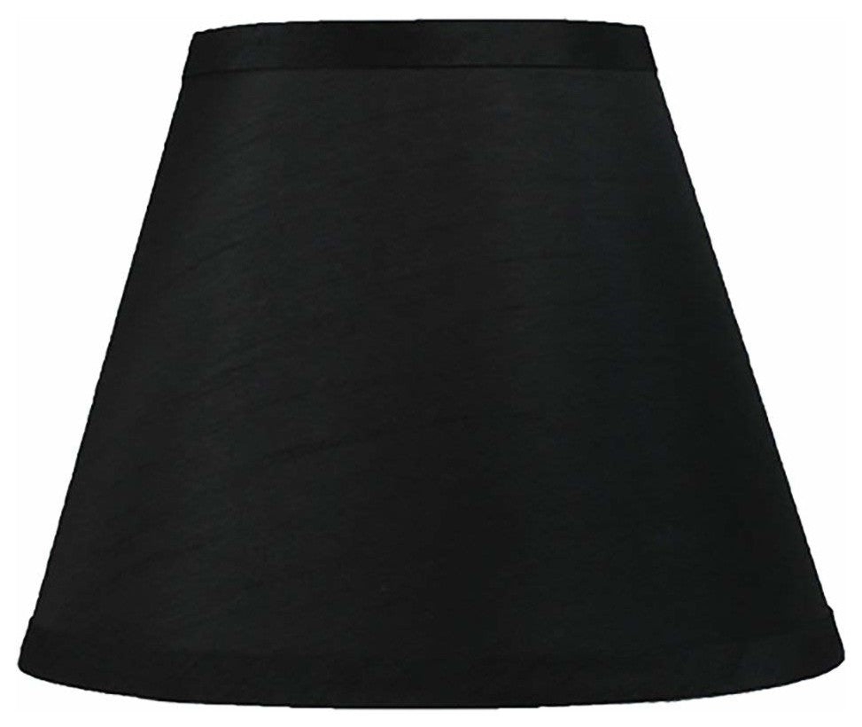Hardback Faux Silk Coolie Lamp Shade, 5x9x7", Cream, Black, Single