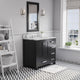 36" Wide Dark Espresso Single Sink Bathroom Vanity, Mirror Included