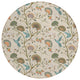 Indoor/Outdoor Kendall KE19 Putty Machine Washable 8' x 8' Round Rug