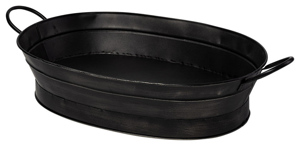 Vintage Black Metal Storage Basket
