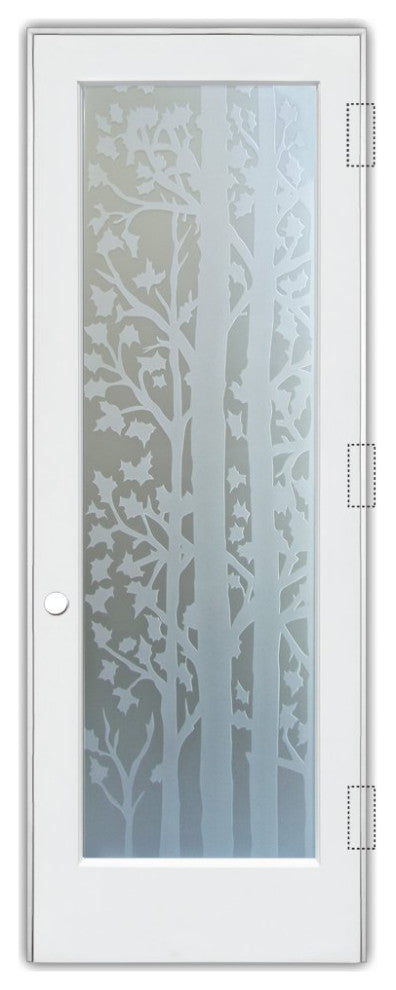 Interior Prehung Door or Interior Slab Door - Forest Trees - Primed - 24" x...