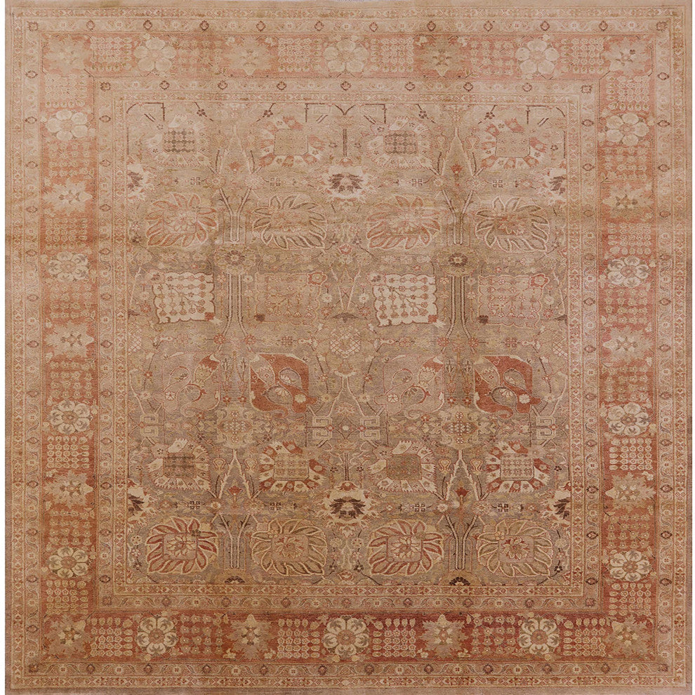 Ahgly Company Indoor Square Mid-Century Modern Area Rugs, 3' Square