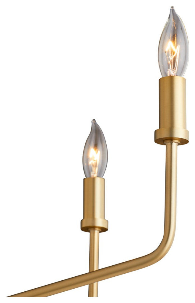 Quorum Harmony 5-Light Chandelier 657-5-80, Aged Brass