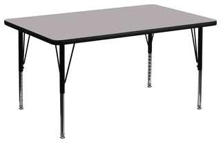 36''Wx72''L Gray Thermal Laminate Activity Table