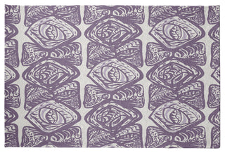 Cowry Cluster Rug, Purple, 5'x7'