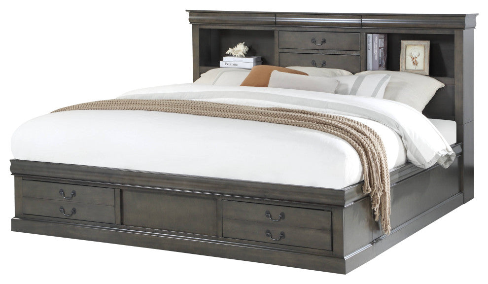 ACME Louis Philippe III Bed With Storage, Queen