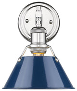 Orwell CH 1-Light Bath Vanity, Chrome With Navy Blue Shade