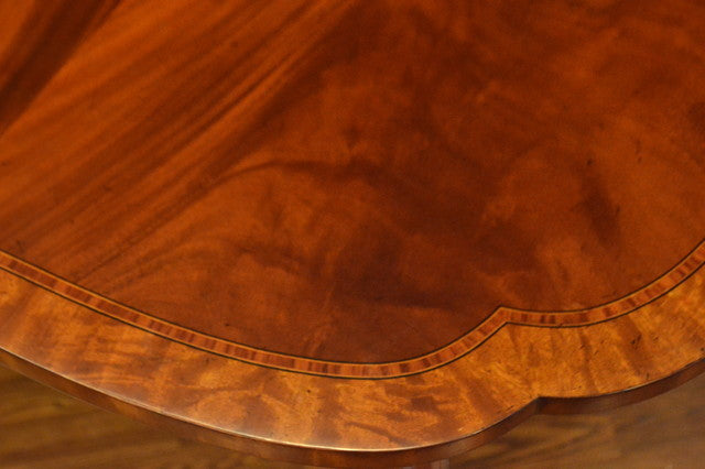 Mahogany Scalloped Corner Dining Table by Leighton Hall