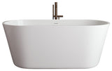 59" Streamline NDR-362-11-BGL Freestanding Tub, Tray, Drain in Brushed Gold