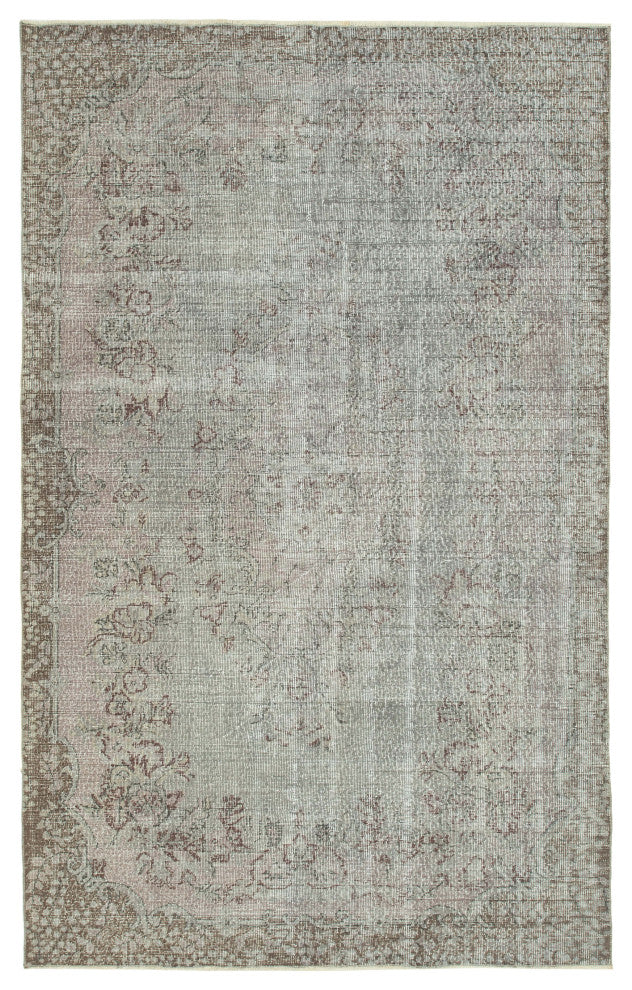 Rug N Carpet - Hand-knotted Turkish 5' 10" x 9' 2" Vintage Overdyed Area Rug