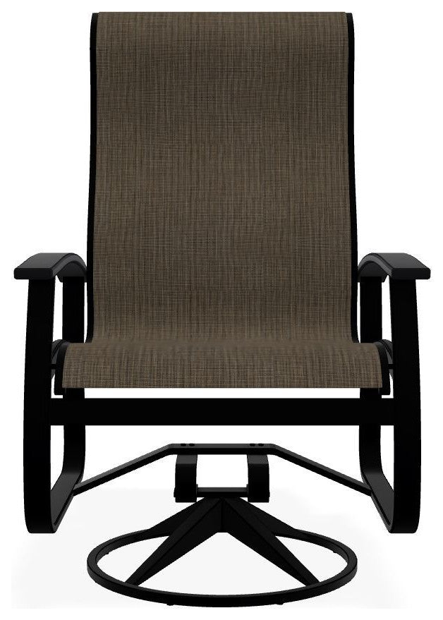 Belle Isle Sling Outdoor Swivel Rocker, Kora/Black