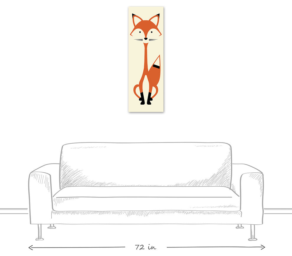Mod Fox 12x36 Canvas Wall Art