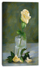 Rose Flower in Glass Watercolor, Floral Canvas Art Print, 16"x32"
