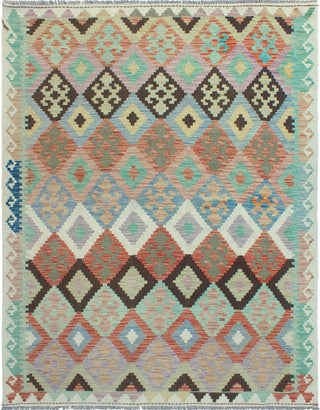 Sun Faded Flatweave Nazhin Rust/Ivory Rug, 5'0x6'8