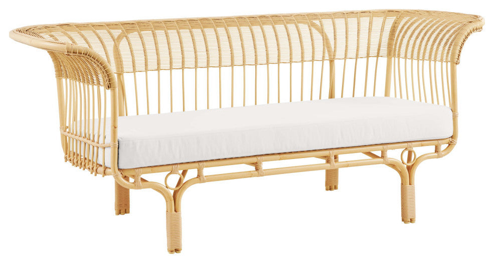 Franco Albini Belladonna Exterior Sofa, Natural, White Canvas