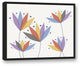 Mod Flowers Canvas Wall Art, 31.75x25.75, Framed Canvas