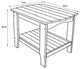 Shine Co. Cedar Wood Hydro-Tex Adirondack Square Corner Table Aqua Blue 4113AQ