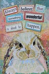 "E. Bunny" Painting Print on Wrapped Canvas, 30"x45"