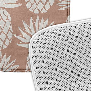 24" x 17" Pineapple Pattern Bathmat, Mauve